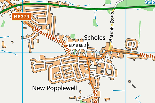 BD19 6ED map - OS VectorMap District (Ordnance Survey)