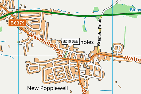 BD19 6EE map - OS VectorMap District (Ordnance Survey)