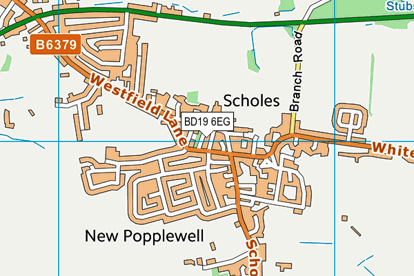 BD19 6EG map - OS VectorMap District (Ordnance Survey)