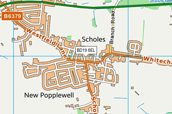 BD19 6EL map - OS VectorMap District (Ordnance Survey)