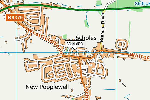 BD19 6EQ map - OS VectorMap District (Ordnance Survey)