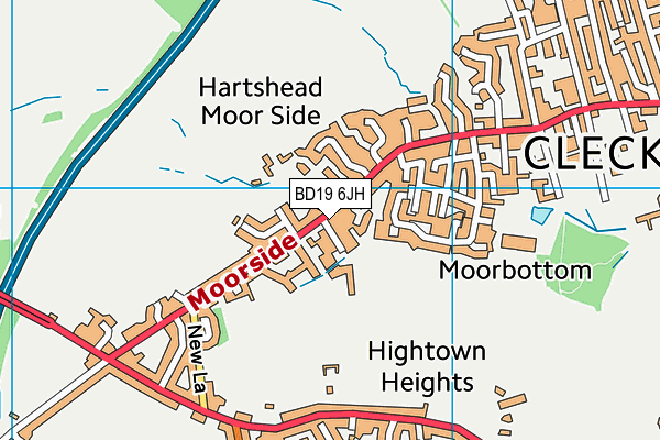 BD19 6JH map - OS VectorMap District (Ordnance Survey)