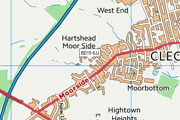 BD19 6JJ map - OS VectorMap District (Ordnance Survey)