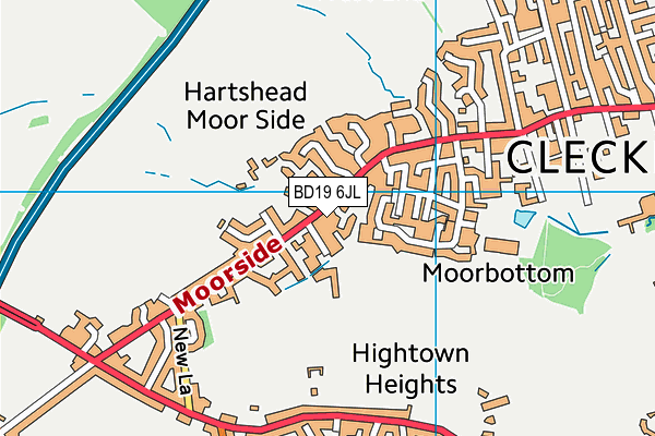 BD19 6JL map - OS VectorMap District (Ordnance Survey)