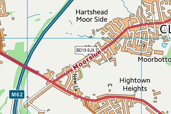 BD19 6JX map - OS VectorMap District (Ordnance Survey)