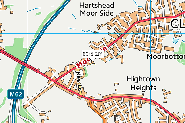 BD19 6JY map - OS VectorMap District (Ordnance Survey)