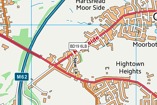 BD19 6LB map - OS VectorMap District (Ordnance Survey)