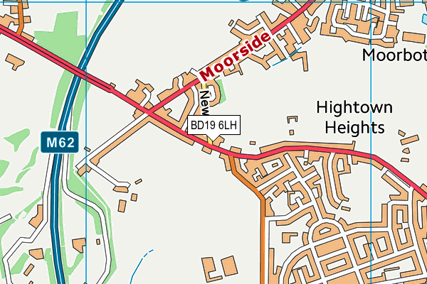 BD19 6LH map - OS VectorMap District (Ordnance Survey)
