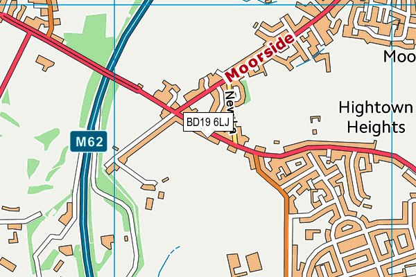 BD19 6LJ map - OS VectorMap District (Ordnance Survey)