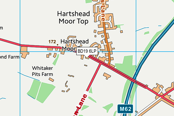 BD19 6LP map - OS VectorMap District (Ordnance Survey)