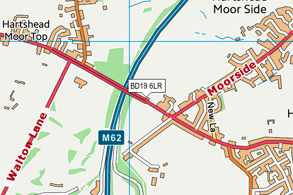 BD19 6LR map - OS VectorMap District (Ordnance Survey)