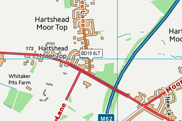 BD19 6LT map - OS VectorMap District (Ordnance Survey)