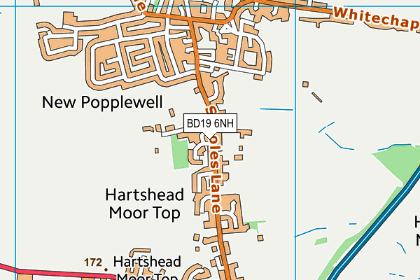 BD19 6NH map - OS VectorMap District (Ordnance Survey)