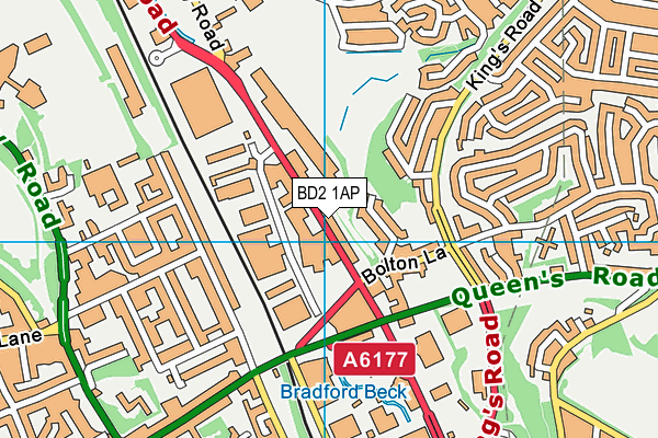 BD2 1AP map - OS VectorMap District (Ordnance Survey)