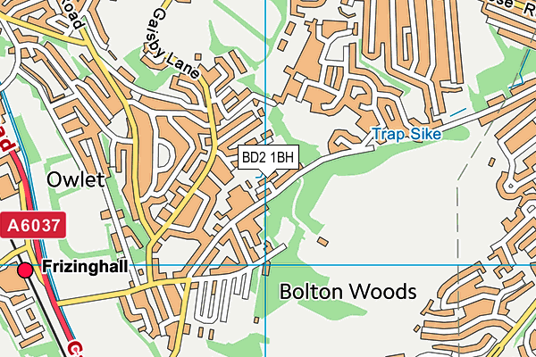 BD2 1BH map - OS VectorMap District (Ordnance Survey)