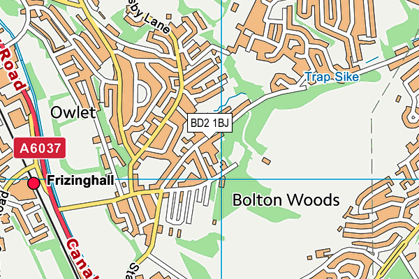 BD2 1BJ map - OS VectorMap District (Ordnance Survey)