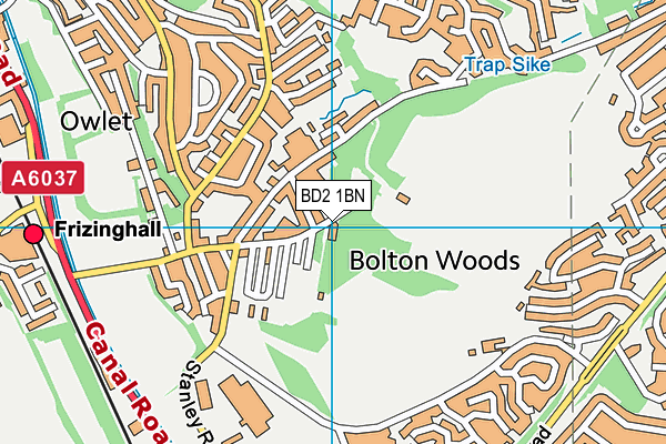 BD2 1BN map - OS VectorMap District (Ordnance Survey)