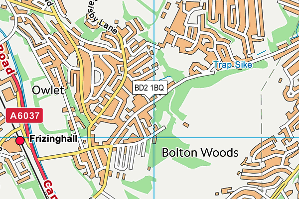 BD2 1BQ map - OS VectorMap District (Ordnance Survey)