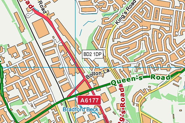 BD2 1DP map - OS VectorMap District (Ordnance Survey)