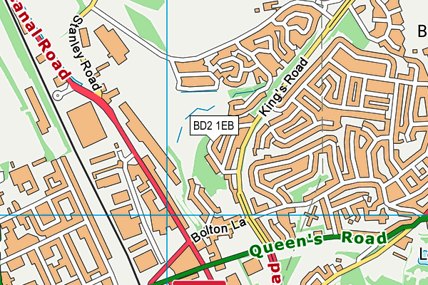 BD2 1EB map - OS VectorMap District (Ordnance Survey)