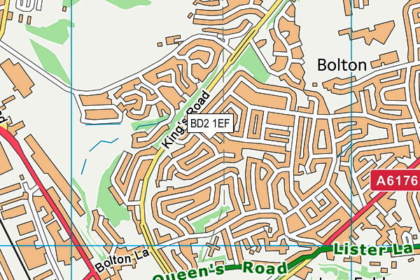 BD2 1EF map - OS VectorMap District (Ordnance Survey)