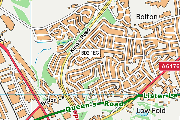 BD2 1EG map - OS VectorMap District (Ordnance Survey)