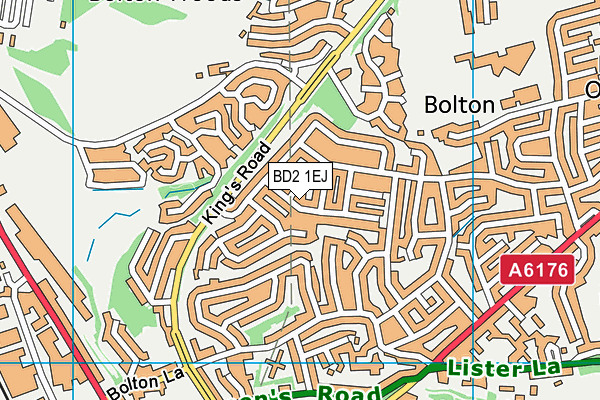 BD2 1EJ map - OS VectorMap District (Ordnance Survey)