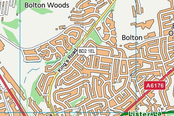 BD2 1EL map - OS VectorMap District (Ordnance Survey)
