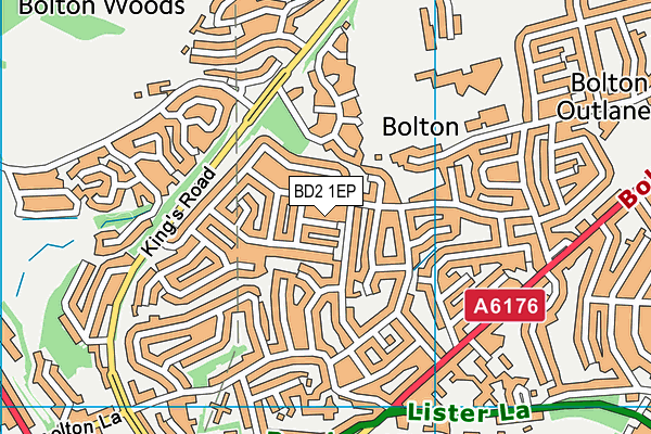 BD2 1EP map - OS VectorMap District (Ordnance Survey)