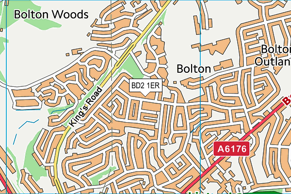 BD2 1ER map - OS VectorMap District (Ordnance Survey)