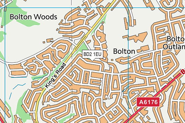 BD2 1EU map - OS VectorMap District (Ordnance Survey)