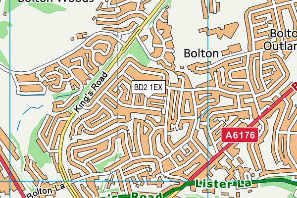 BD2 1EX map - OS VectorMap District (Ordnance Survey)