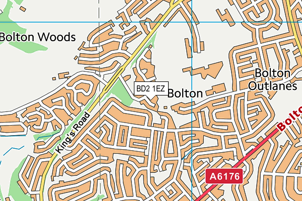 BD2 1EZ map - OS VectorMap District (Ordnance Survey)