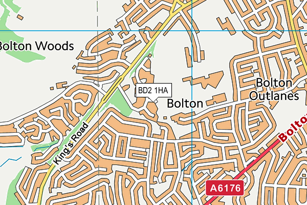 BD2 1HA map - OS VectorMap District (Ordnance Survey)