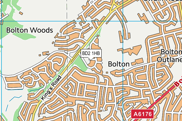 BD2 1HB map - OS VectorMap District (Ordnance Survey)