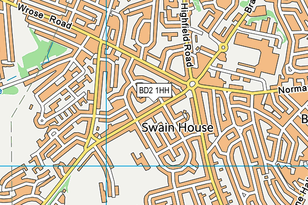 BD2 1HH map - OS VectorMap District (Ordnance Survey)