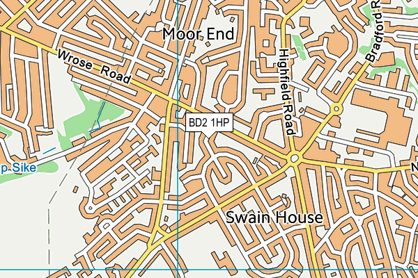 BD2 1HP map - OS VectorMap District (Ordnance Survey)