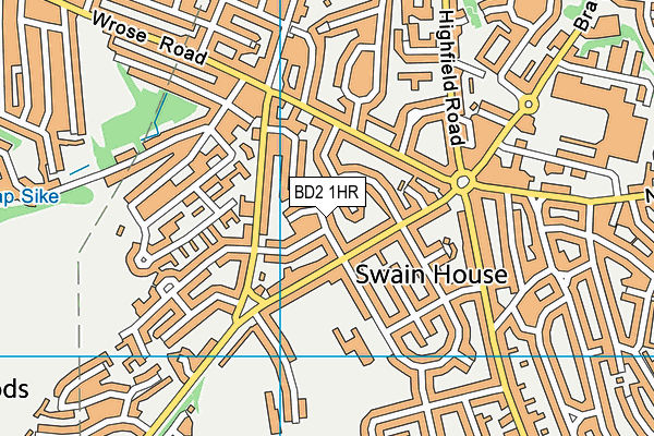 BD2 1HR map - OS VectorMap District (Ordnance Survey)