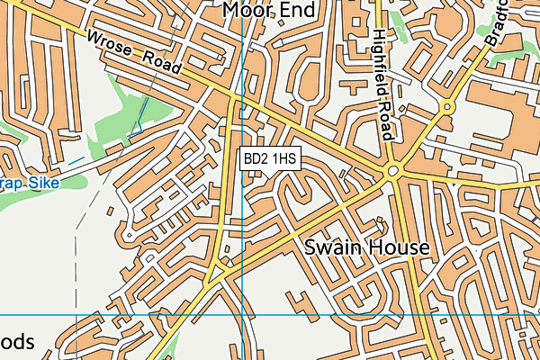 BD2 1HS map - OS VectorMap District (Ordnance Survey)