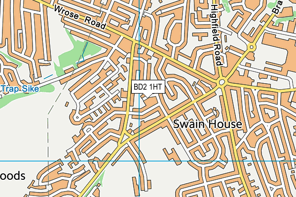 BD2 1HT map - OS VectorMap District (Ordnance Survey)