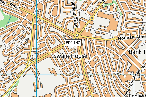 BD2 1HZ map - OS VectorMap District (Ordnance Survey)