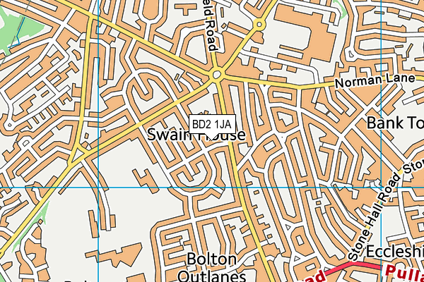 BD2 1JA map - OS VectorMap District (Ordnance Survey)