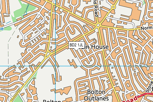 Swain House Primary School map (BD2 1JL) - OS VectorMap District (Ordnance Survey)
