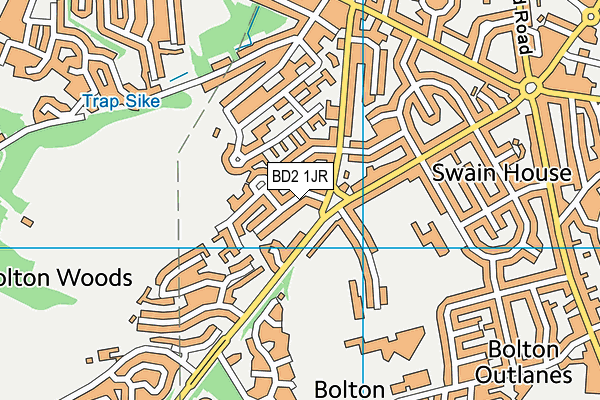 BD2 1JR map - OS VectorMap District (Ordnance Survey)