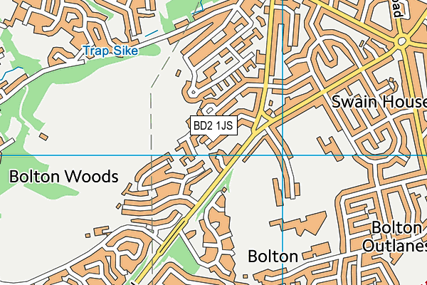 BD2 1JS map - OS VectorMap District (Ordnance Survey)