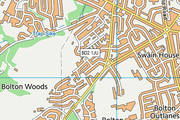 BD2 1JU map - OS VectorMap District (Ordnance Survey)