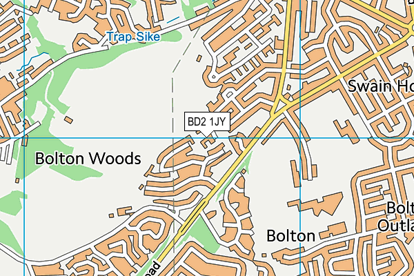 BD2 1JY map - OS VectorMap District (Ordnance Survey)