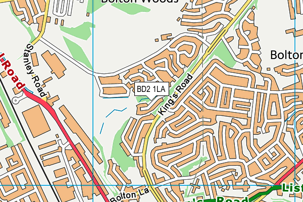 BD2 1LA map - OS VectorMap District (Ordnance Survey)