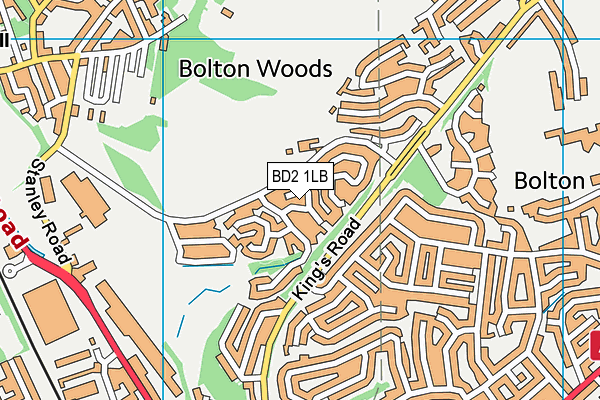 BD2 1LB map - OS VectorMap District (Ordnance Survey)