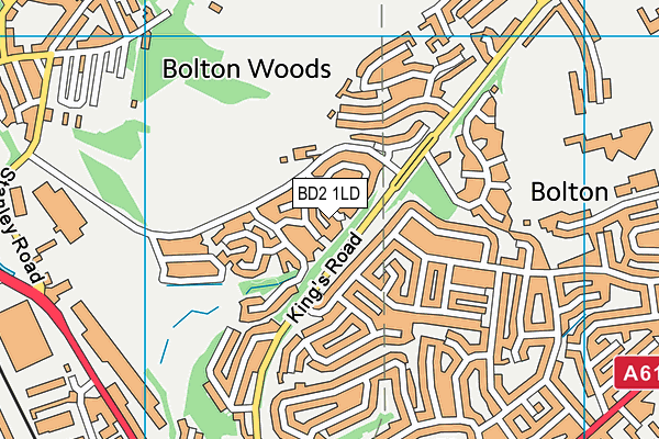 BD2 1LD map - OS VectorMap District (Ordnance Survey)